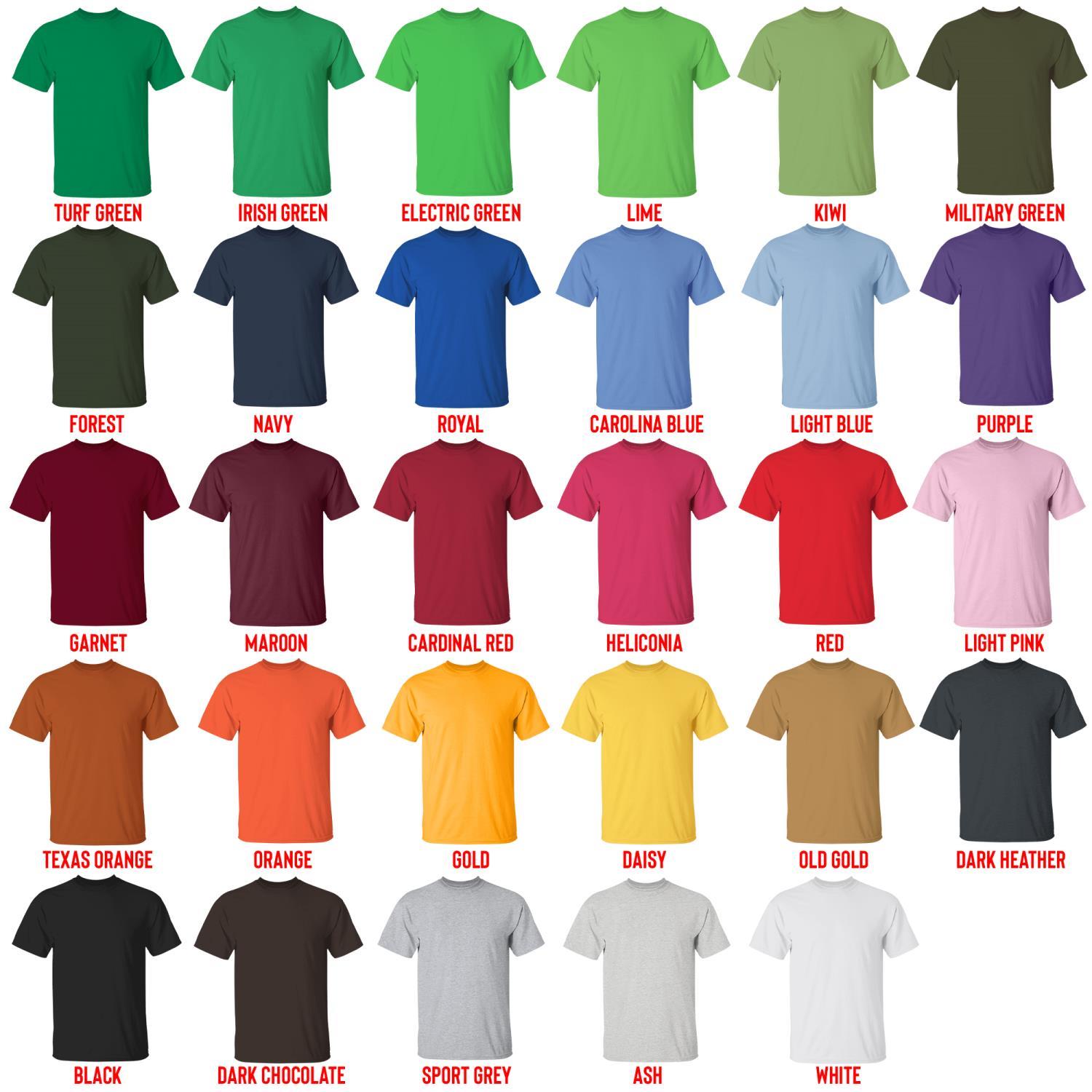 t shirt color chart - Attack On Titan AU Store