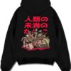 AOTSLY A.black hoodie flat back design - Attack On Titan AU Store