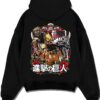 AOTTITN A.black hoodie flat back design - Attack On Titan AU Store