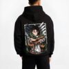 AOTV7 B.black hoodie male back view - Attack On Titan AU Store