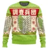 Christmas Kanji Attack on Titan Ugly Christmas Sweater FRONT Mockup - Attack On Titan AU Store