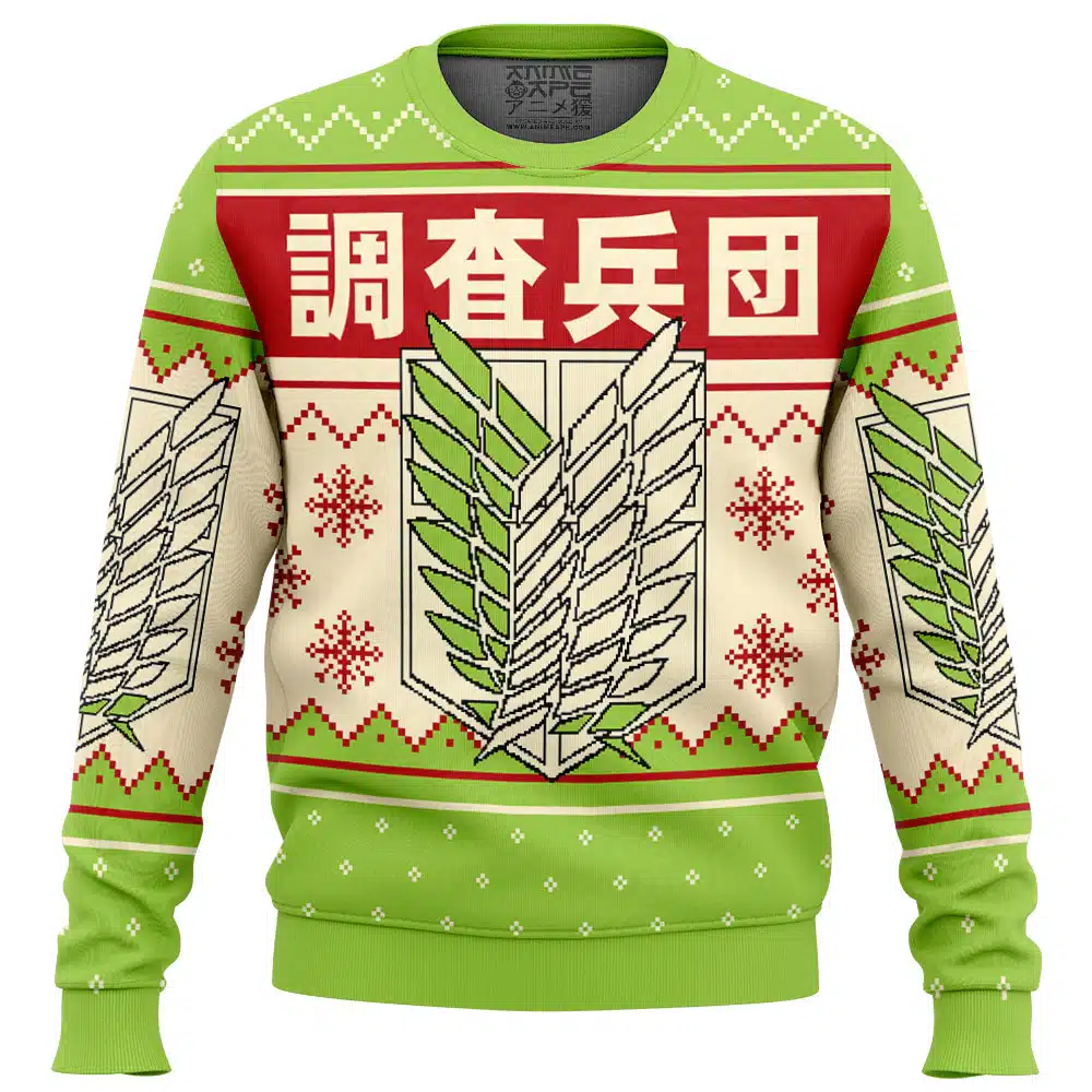 Christmas-Kanji-Attack-on-Titan_Ugly-Christmas-Sweater-FRONT-Mockup Christmas Kanji Attack on Titan Ugly Christmas Sweater FRONT Mockup - Attack On Titan AU Store