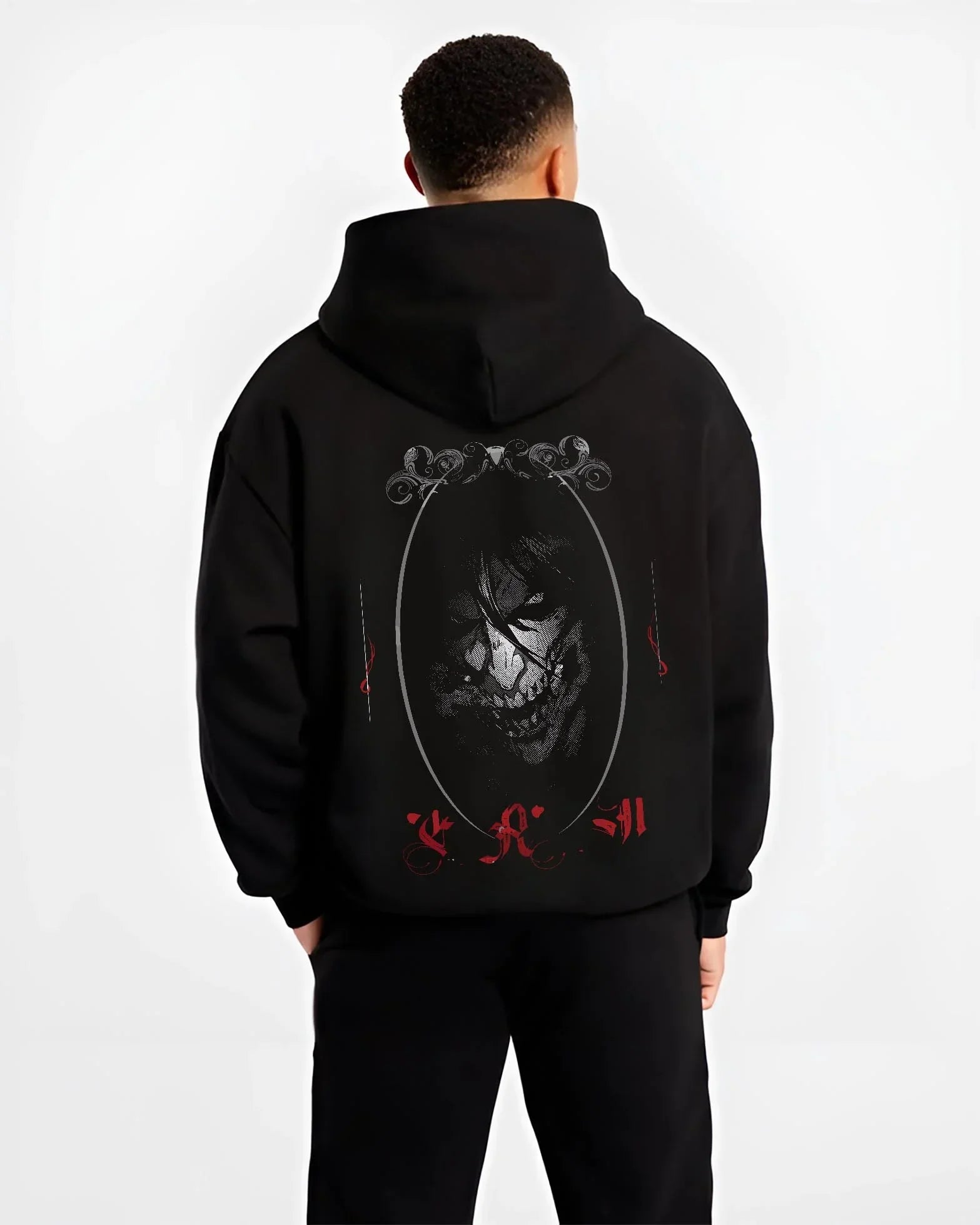EREN4VL_B.black-hoodie-male-back-view EREN4VL B.black hoodie male back view - Attack On Titan AU Store