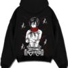 MIKCOM A.black hoodie flat back design - Attack On Titan AU Store